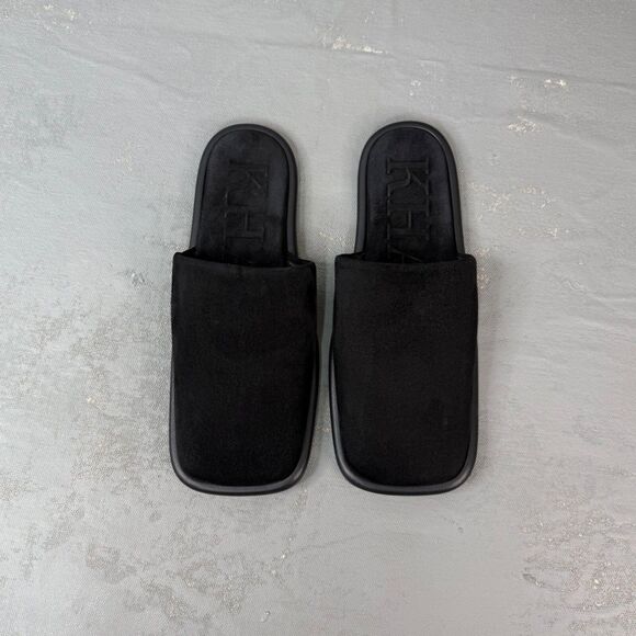 NEW Khaite Black Suede Leather Moroccan Slide EU 39, US Women's 9 - Picture 2 of 4